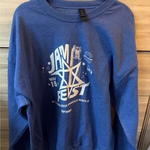 Blue UF Hillel JAM Fest Graphic Sweatshirt